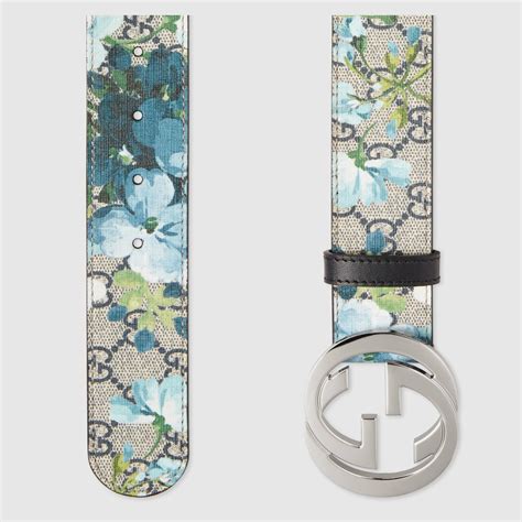 gucci blue blooms belt|extra large gucci belt.